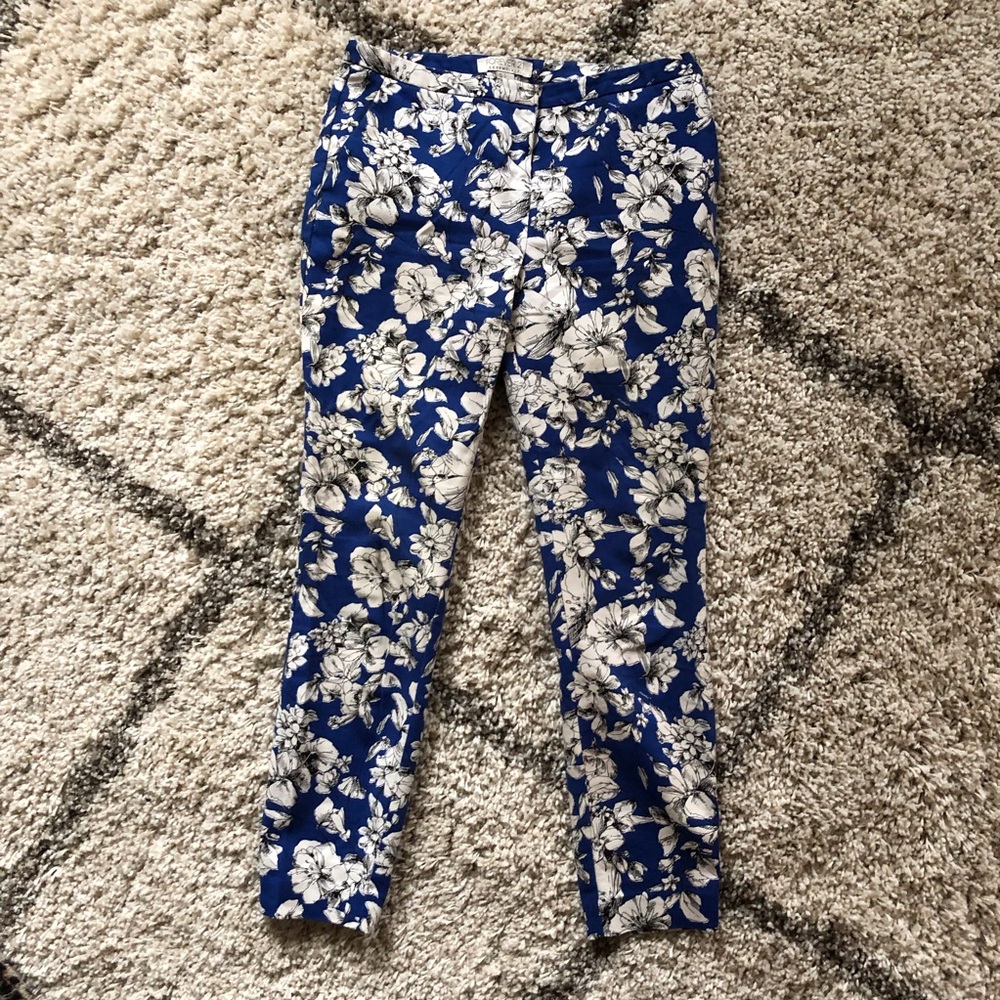 Forever 21 Blue Floral Pants